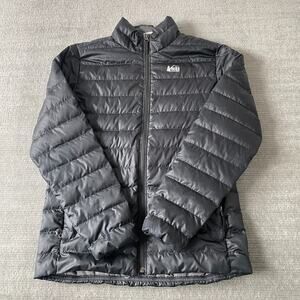 REI Co-Op Jacket Kids 18 Black Down Full Zip Casual Gorpcore Hiking Outdoor